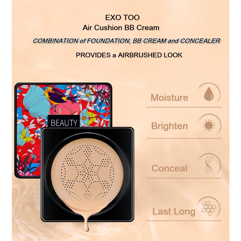 Phấn Nước Air Cushion BB Cream Che Khuyết Điểm Làm Sáng Da Với Màu Sắc Tự Nhiên
