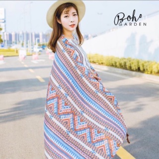 Khăn choàng thổ cẩm vintage Aztec