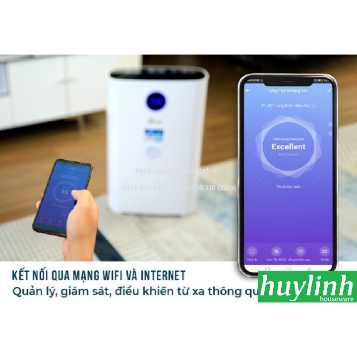 [Mã ELHAMS5 giảm 6% đơn 300K] Máy lọc không khí Fujie AP400 - 48m2- Hepa 3M - Điều khiển Wifi