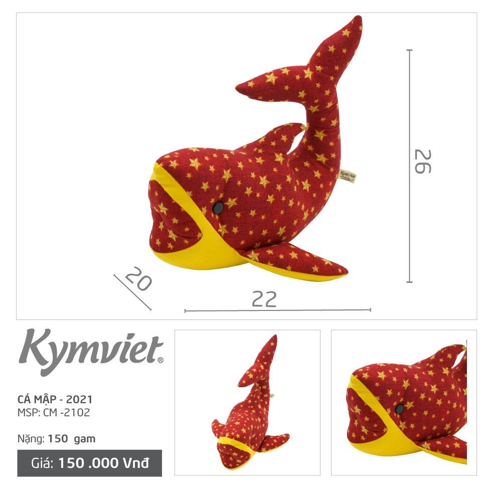 Đồ Chơi Nhồi Bông Hình Cá Mập Kymviet Craft