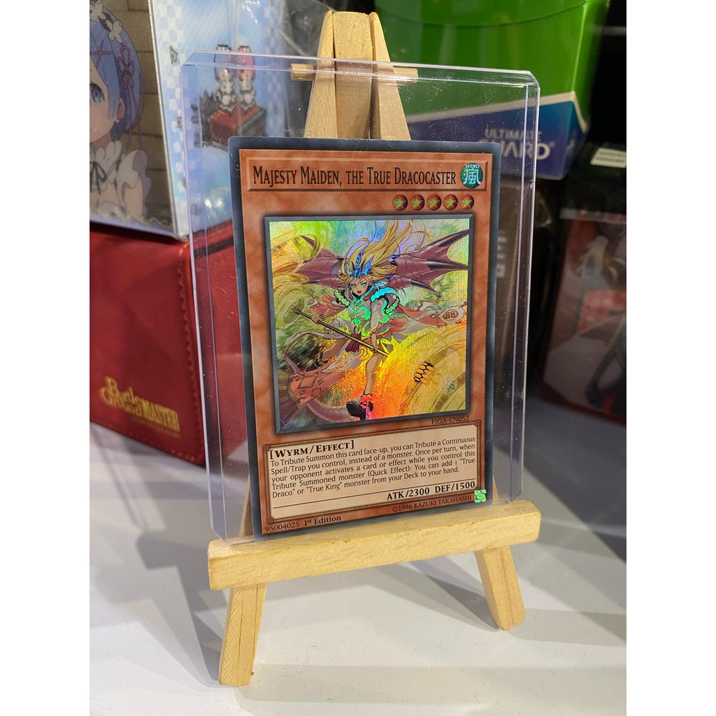 Lá bài thẻ bài Yugioh Majesty Maiden the True Dracocaster – Super Rare - Tặng bọc bài nhựa bảo quản