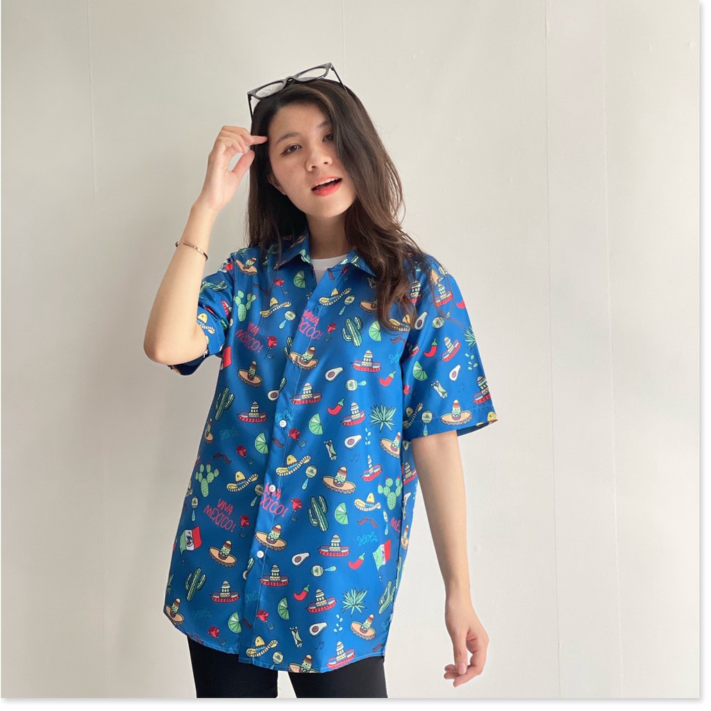 ÁO SƠ MI NAM NỮ, THIẾT KẾ HỌA TIẾT SIÊU NGẦU,CHẤT LIỆU VÃI THOÁNG MÁT LANA FASHION