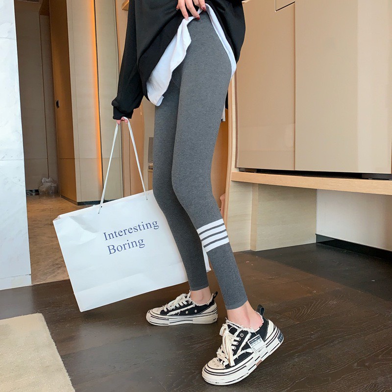 Quần Legging Nữ Chất Thun Tăm Co Dãn Kẻ Vạch Siêu Năng Động | BigBuy360 - bigbuy360.vn