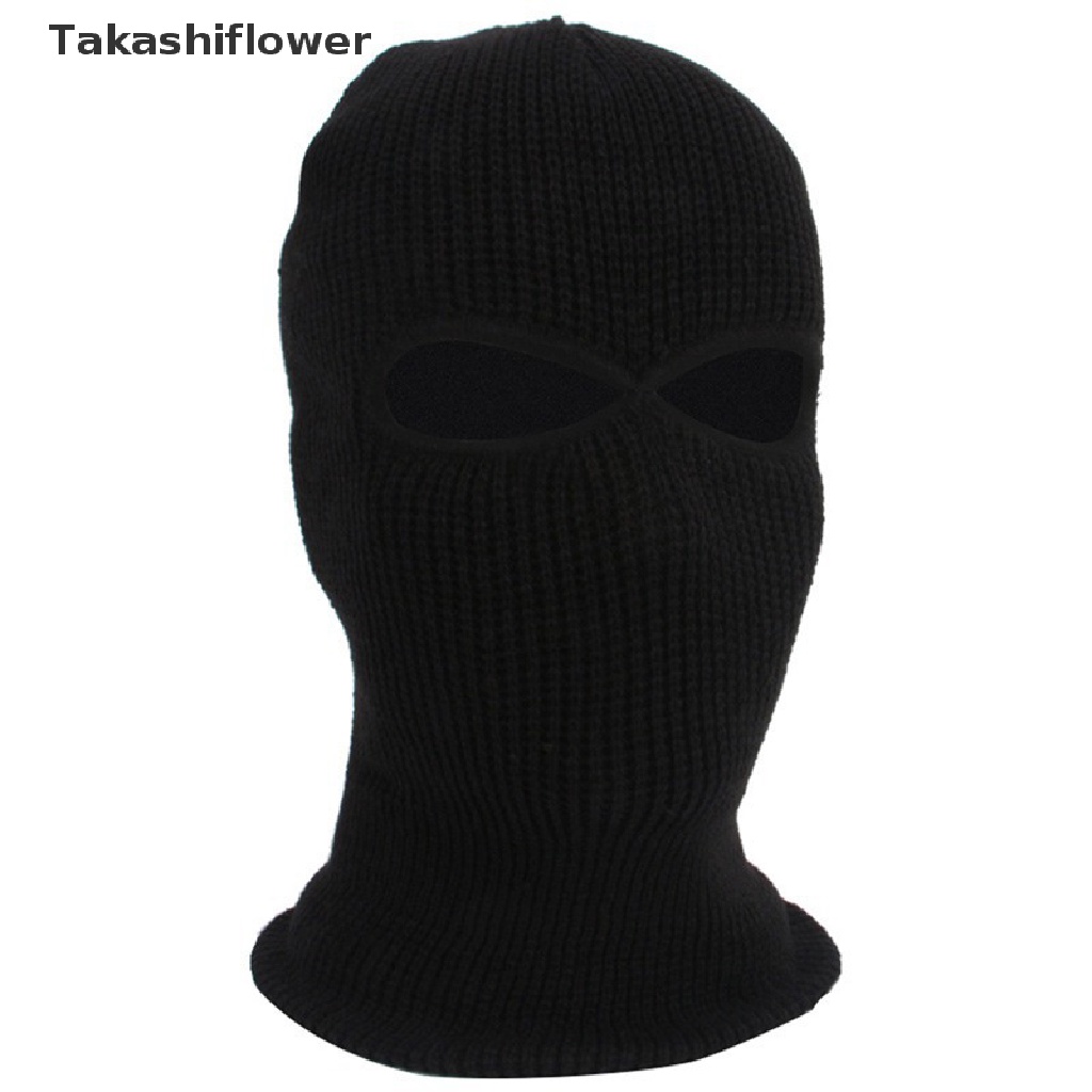 Mũ Trùm Đầu Dệt Kim 2 Lỗ Mềm Mại Giữ Ấm