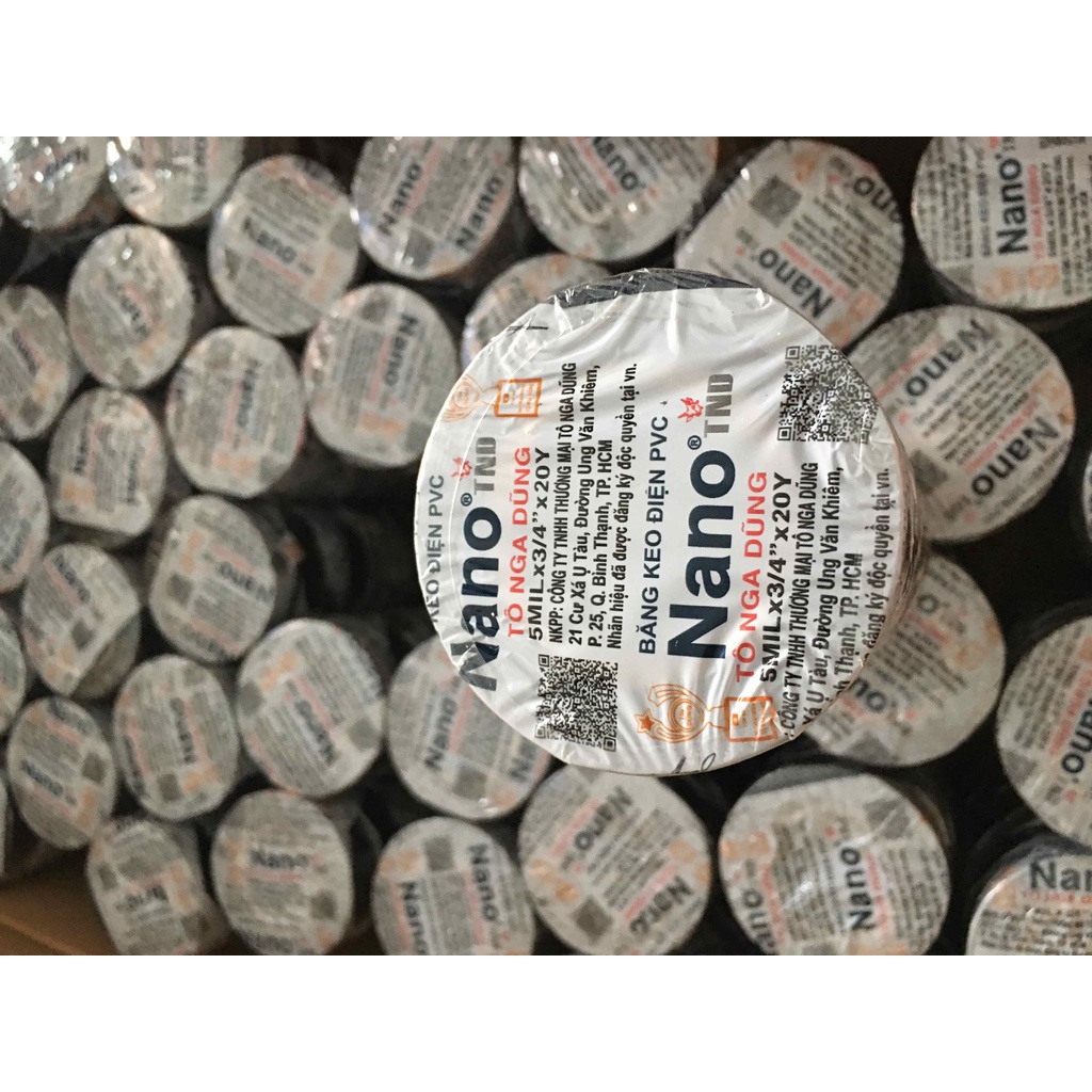 Băng keo điện Nano Tô nga dũng trắng, đen