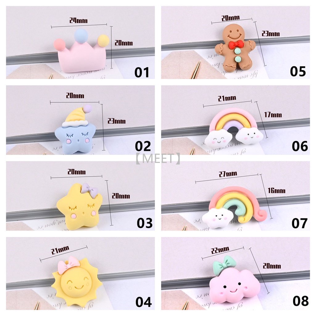 1 Miếng Vật Liệu Resin Hình Cầu Vồng Mặt Trời Mây Tình Yêu Tự Làm Trang Sức Thủ Công