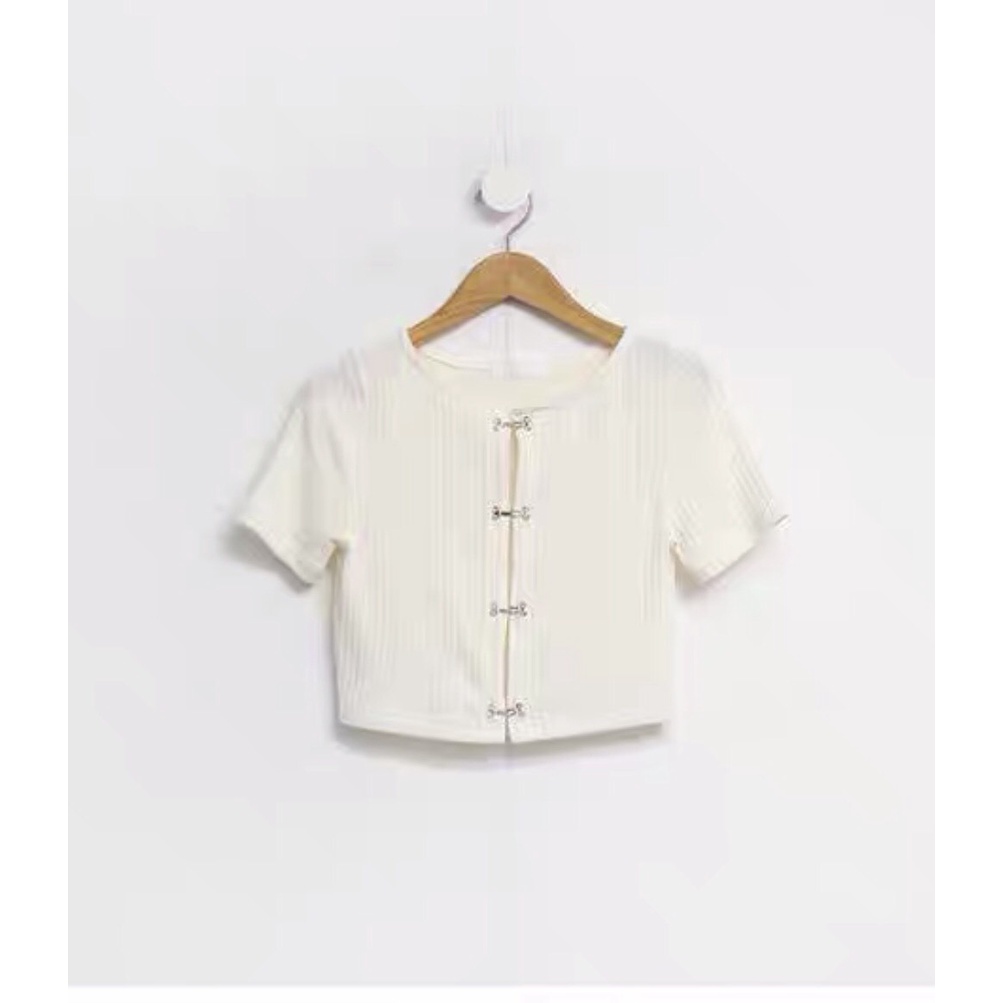 ÁO CROPTOP CÀI KHUY PHONG CÁCH HÀN QUỐC SIÊU NGẦU