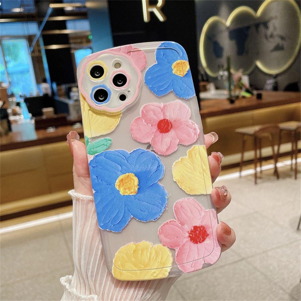 Ốp Điện Thoại TPU Mềm Trong Suốt Siêu Mỏng In Họa Tiết Tranh Sơn Dầu Cho iPhone 13Pro Max