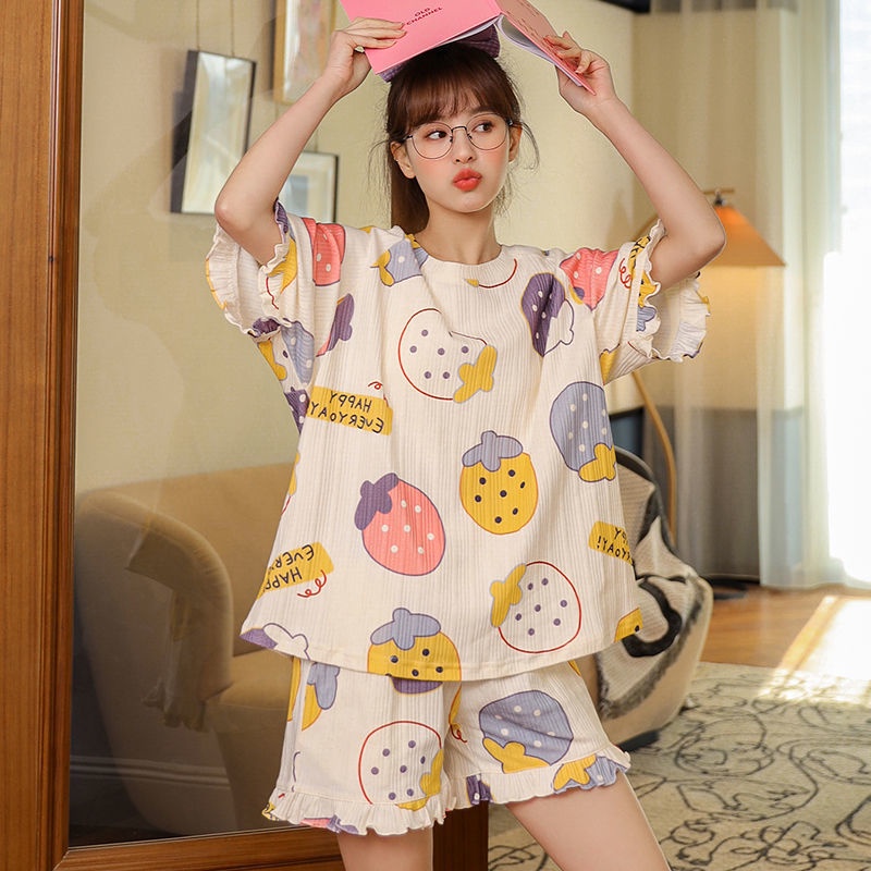 Đồ bộ pijama nữ cao cấp tay ngắn mặc nhà cotton siêu cute dễ thương – CTN1
