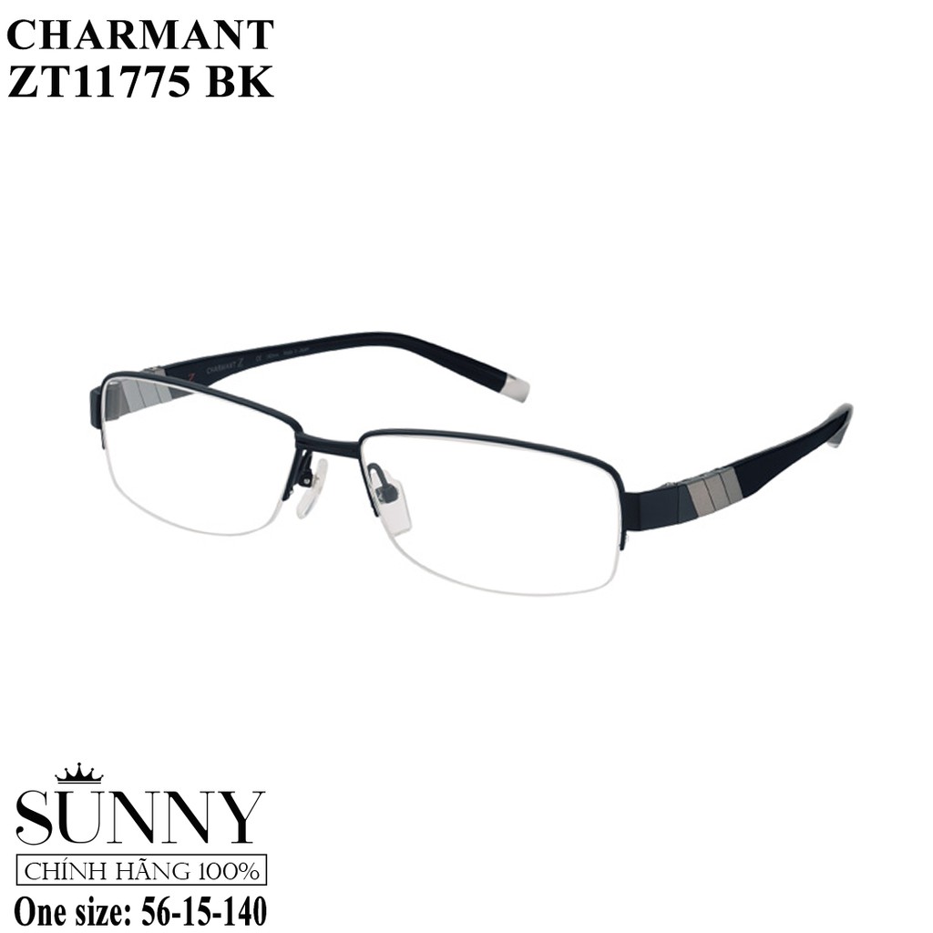 (Hàng chính hãng) Gọng kính nam nữ Charmant Z ZT11775 BK màu sắc thời trang
