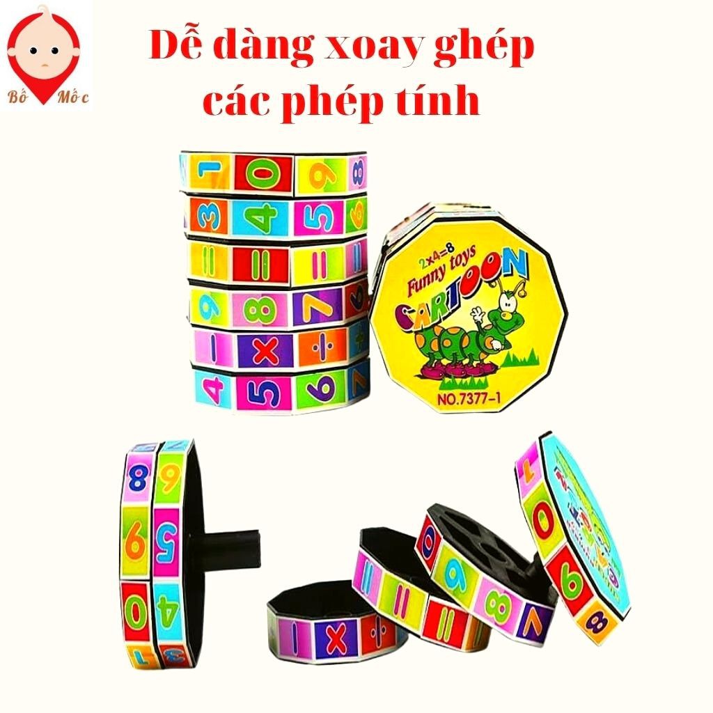 Rubik Toán Học Onshine - Khối Rubic Hình Trụ Cho Bé Học Tính Toán Làm Quen Với Phép Tính Và Con Số - Shop Bố Mốc