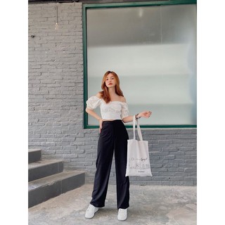 áo croptop nhún sau
