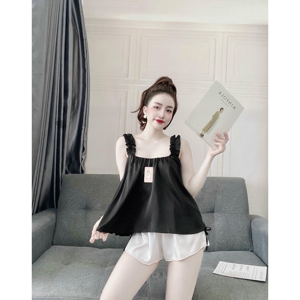 Đồ mặc nhà nữ đẹp, áo 2 dây mặc nhà kèm quần , chất vải đẹp, mát, ít nhăn, kiểu dáng gợi cảm, thu hút, phom dưới 58kg | BigBuy360 - bigbuy360.vn