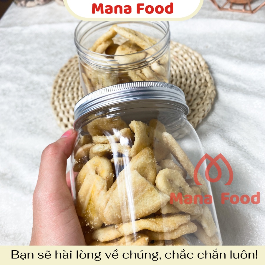 [Hũ vuông] 200G Chuối Sấy Mana Food | Trái cây sấy khô, ăn vặt cao cấp