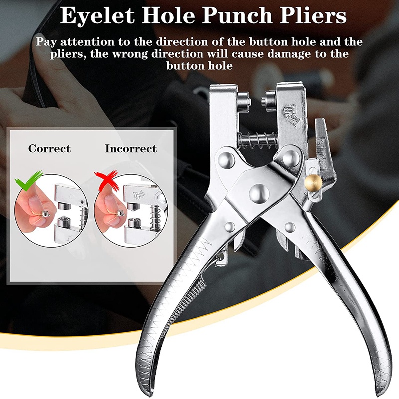 Kìm Bấm Lỗ 3 / 16 Inch Kèm 200 Khoen Bấm