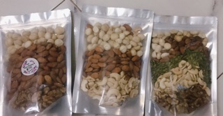 Combo 1kg mix óc chó, hạnh nhân, macca