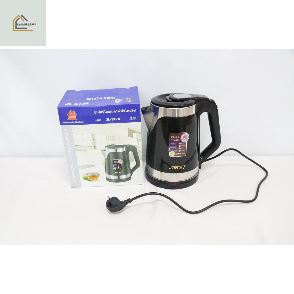Ấm siêu tốc , bình siêu tốc , ấm đun nước JIPLAI ST20 2.5l công suất lớn 1500W chính hãng Thái Lan bảo hành 6 tháng