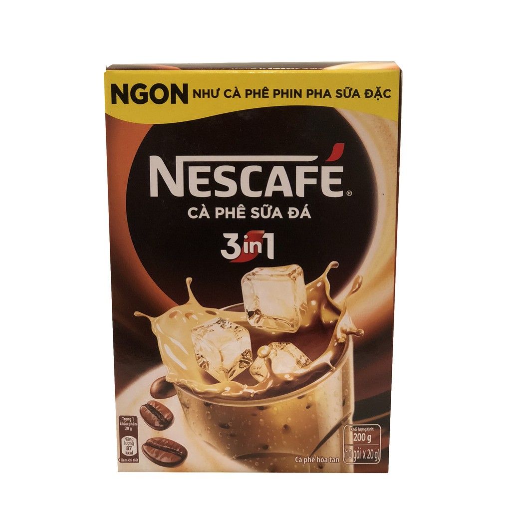 Nescafe Cà phê sữa đá Combo 3 hộp x 10 gói  x 20g ( Mẫu mới) | BigBuy360 - bigbuy360.vn