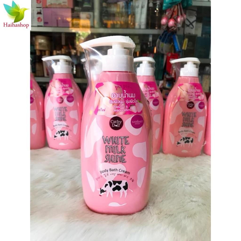 Sữa Tắm Dưỡng Trắng Da Sữa Bò Cathy Doll White Milk Shine Body Bath Cream (450ml) hàng chuẩn