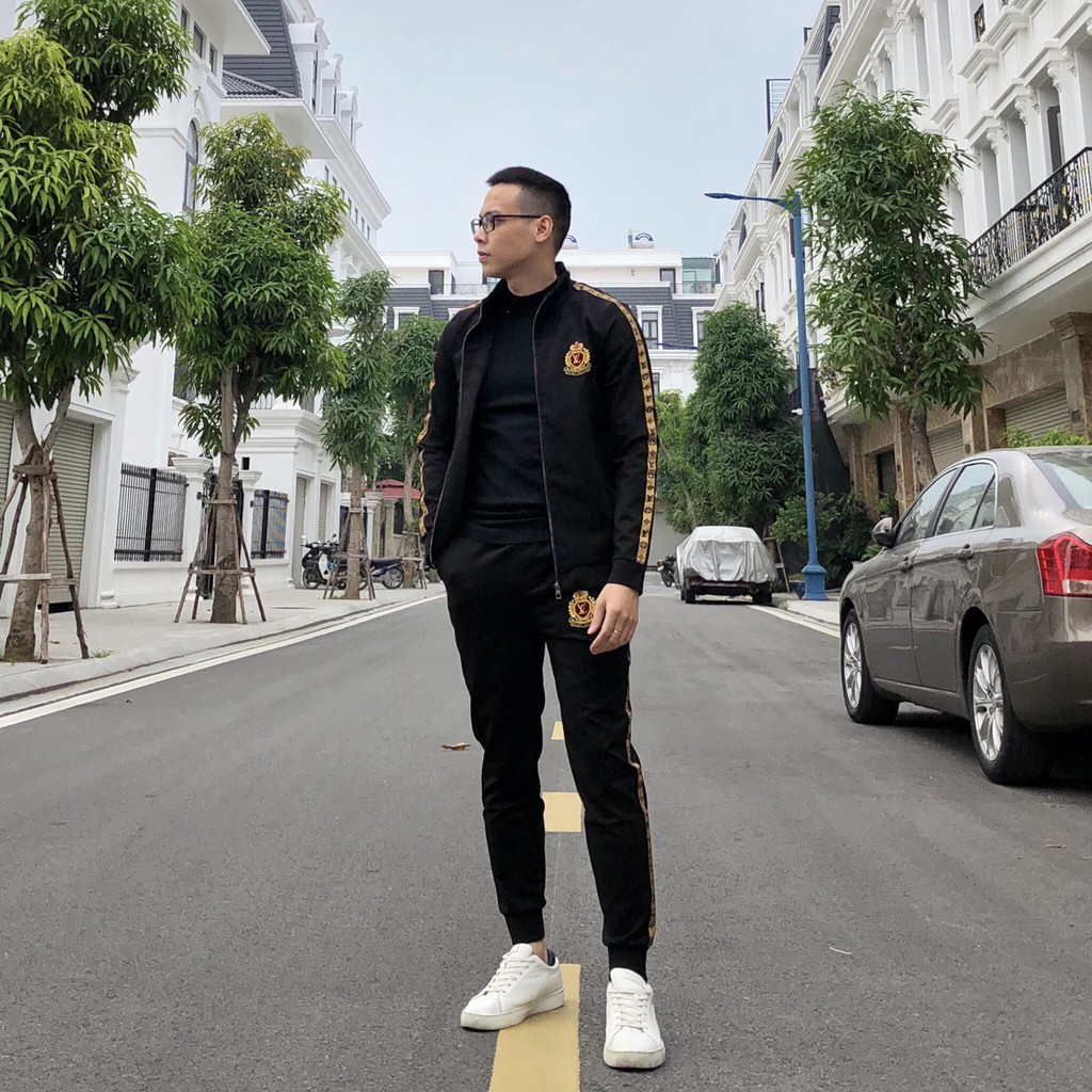 Bộ thu đông nỉ cotton kéo khóa thể thao nam cao cấp BKT102 | BigBuy360 - bigbuy360.vn