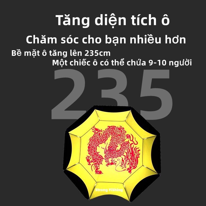 Ô câu cá cao cấp Huỳnh Long kháng tia Uv màu vàng sang trọng