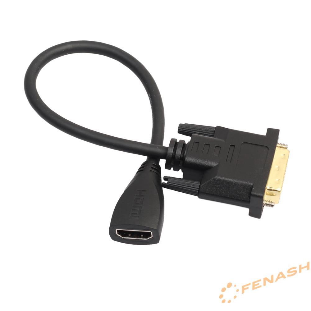 Dây cáp chuyển đổi chui cắm FE DVI-D 24+1 chân thành cổng cắm HDMI dành cho HDTV 1080P