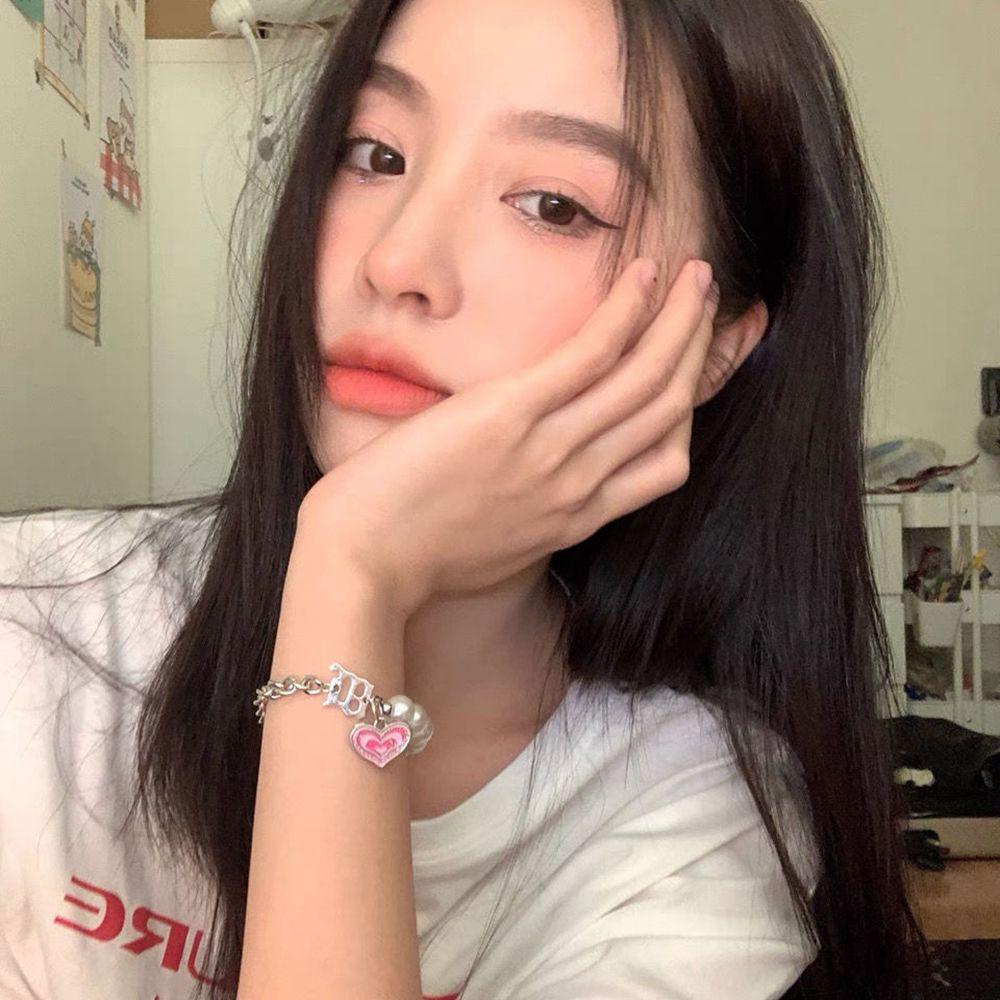 MXGOODS Vòng cổ Mặt Trái Tim Phong Cách Hàn Quốc Sang Trọng Y2K