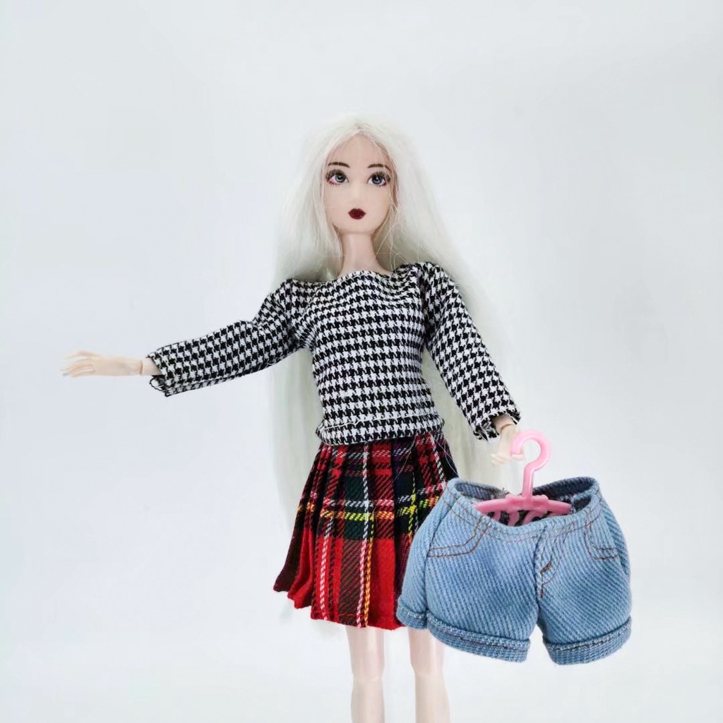 Quần short jean tỷ lệ 1/6 cho búp bê mô hình