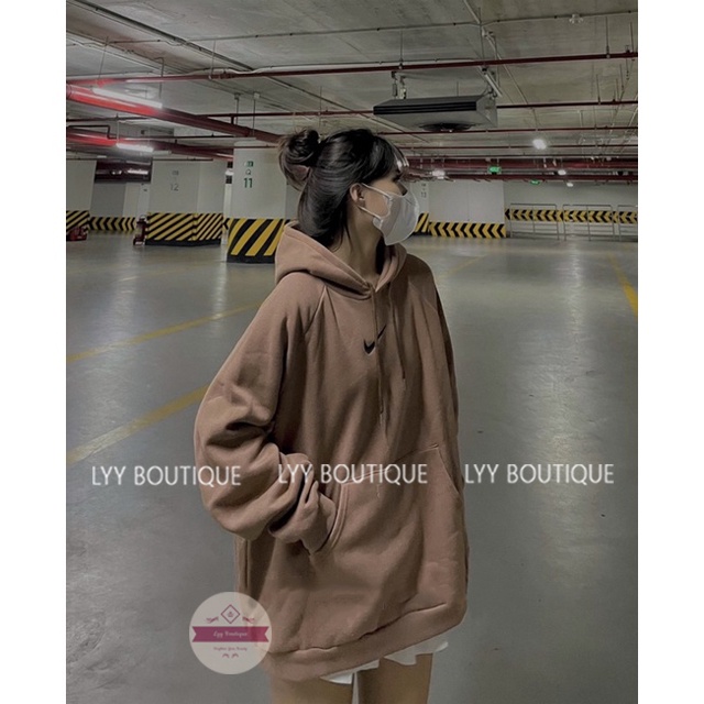 Áo HOODIE nỉ bông oversize THÊU LOGO có mũ hàng Quảng Châu đẹp LYY BOUTIQUE | BigBuy360 - bigbuy360.vn