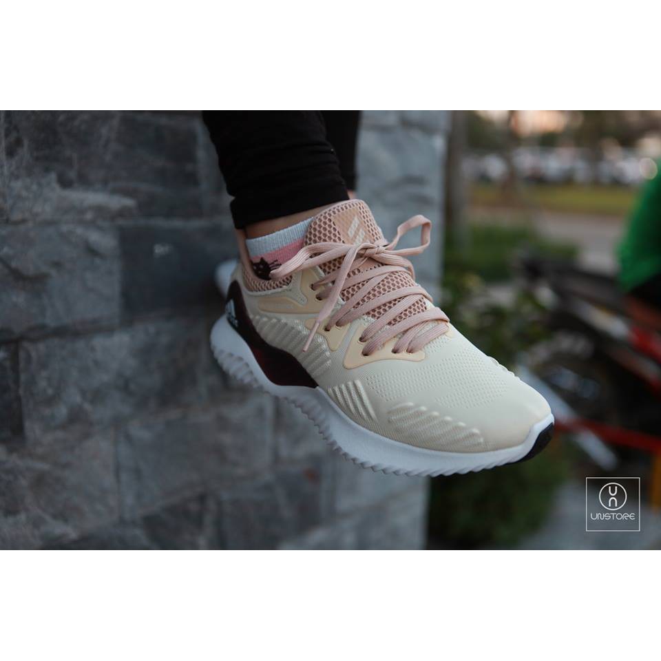 [HÌNH THỰC TẾ] Giày sneaker Adidas alphabounce beyond màu kem