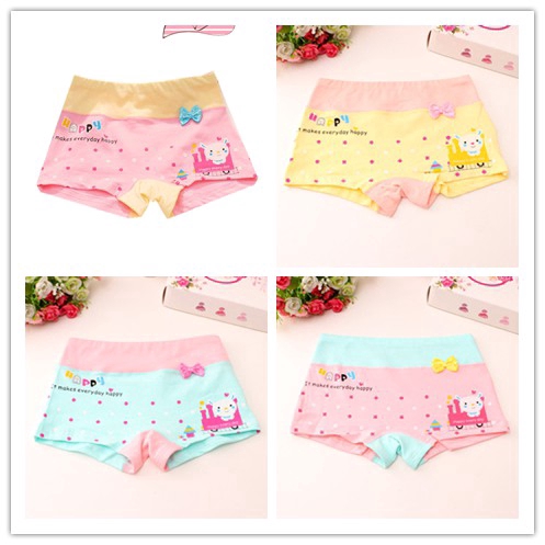 Set 3 quần lót vải cotton hoạ tiết xinh xắn dễ thương cho bé