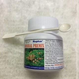 Khoáng chống shock chống nổi lưng cá rồng túm lắc cá bảy màu cứng vỏ tép Mineral Premix Nuphar