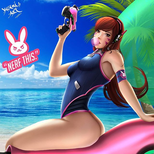 Bộ đồ bơi Cosplay Nhân vật D-va Overwatch Swimsuit | BigBuy360 - bigbuy360.vn