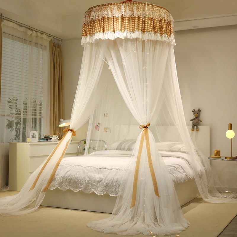 Mùng màn công chúa cao cấp treo trần, màn khung tròn không khoan tường phòng ngủ đẹp chống muỗi ZO HOME - ZO1
