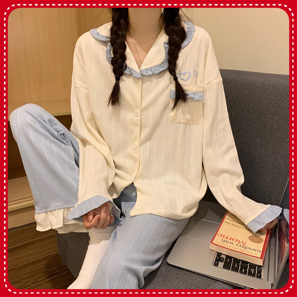 Đồ Ngủ Pijama Dài Tay, Bộ Ngủ Dài Tay Đáng Yêu Nhiều Màu