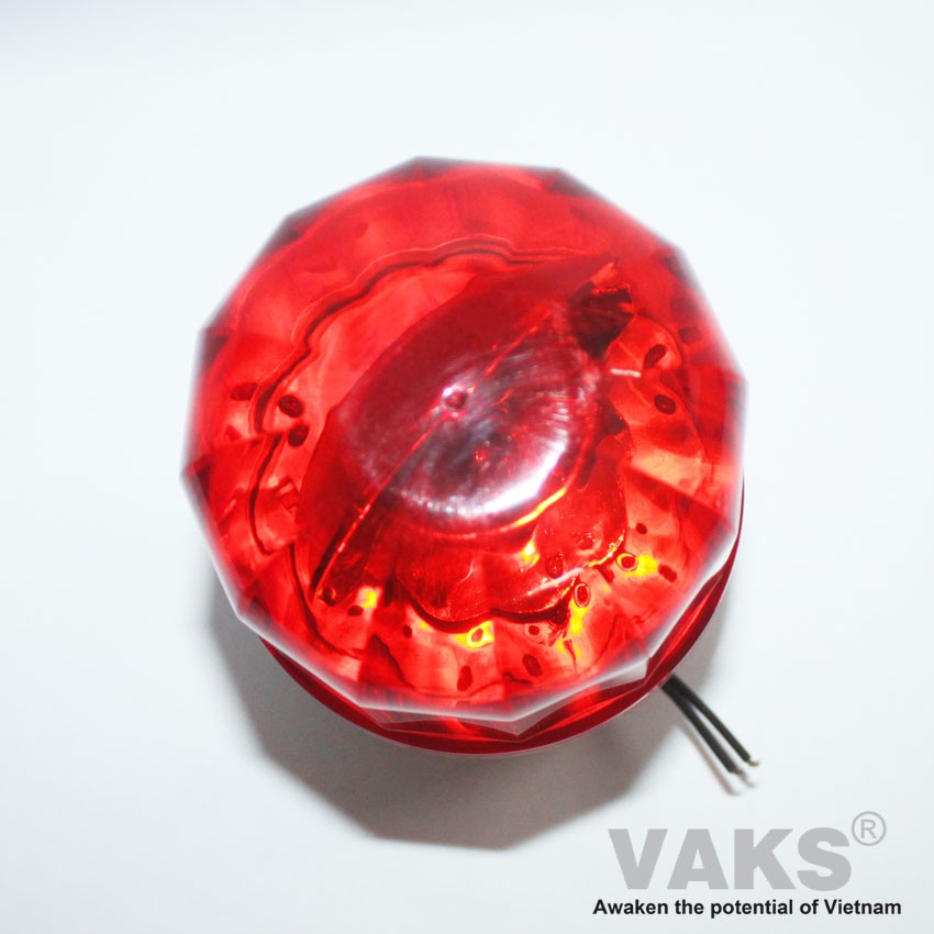 ĐÈN QUAY TÍN HIỆU BÁO ĐỘNG 1101J - 220V AC - CÓ CÒI, Màu Đỏ.