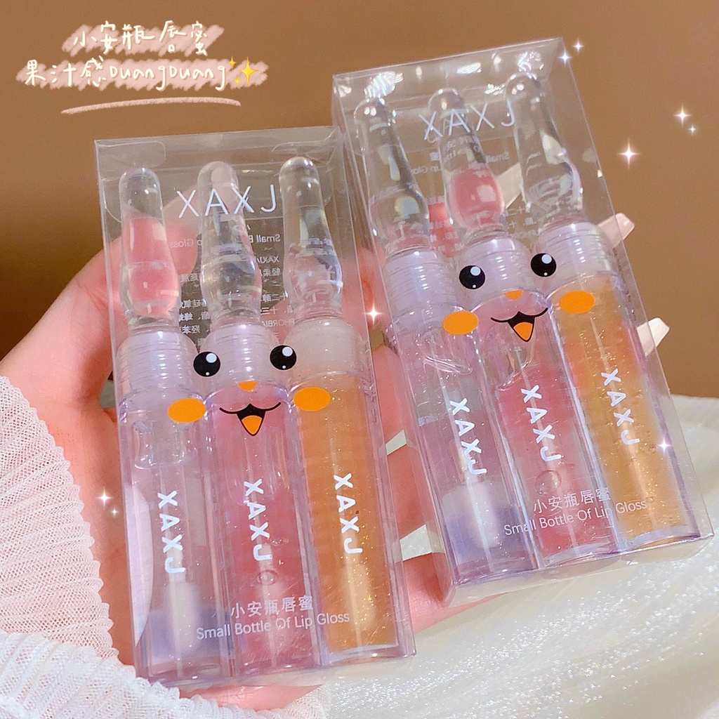 Son bóng nội địa trung, set 3 cây son bóng dưỡng ẩm có màu trong suốt G - Sammi beauty