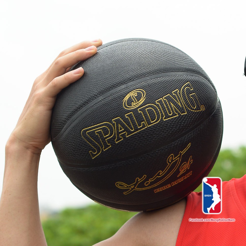 Banh Bóng Rổ Da Spalding – Size7 – Bản Kobe Bryant - Tặng Bơm + Balo rút + Kim bơm + Túi lưới