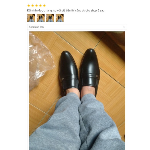 Giày tây nam công sở da mềm đế khâu size 38 đên 44 đế cao 3.5 cm