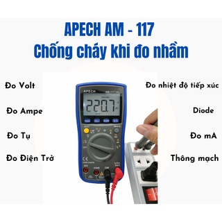 [ APECH AM 117 ] Đồng hồ vạn năng số APECH AM-117 (TRUE RMS) chính hãng