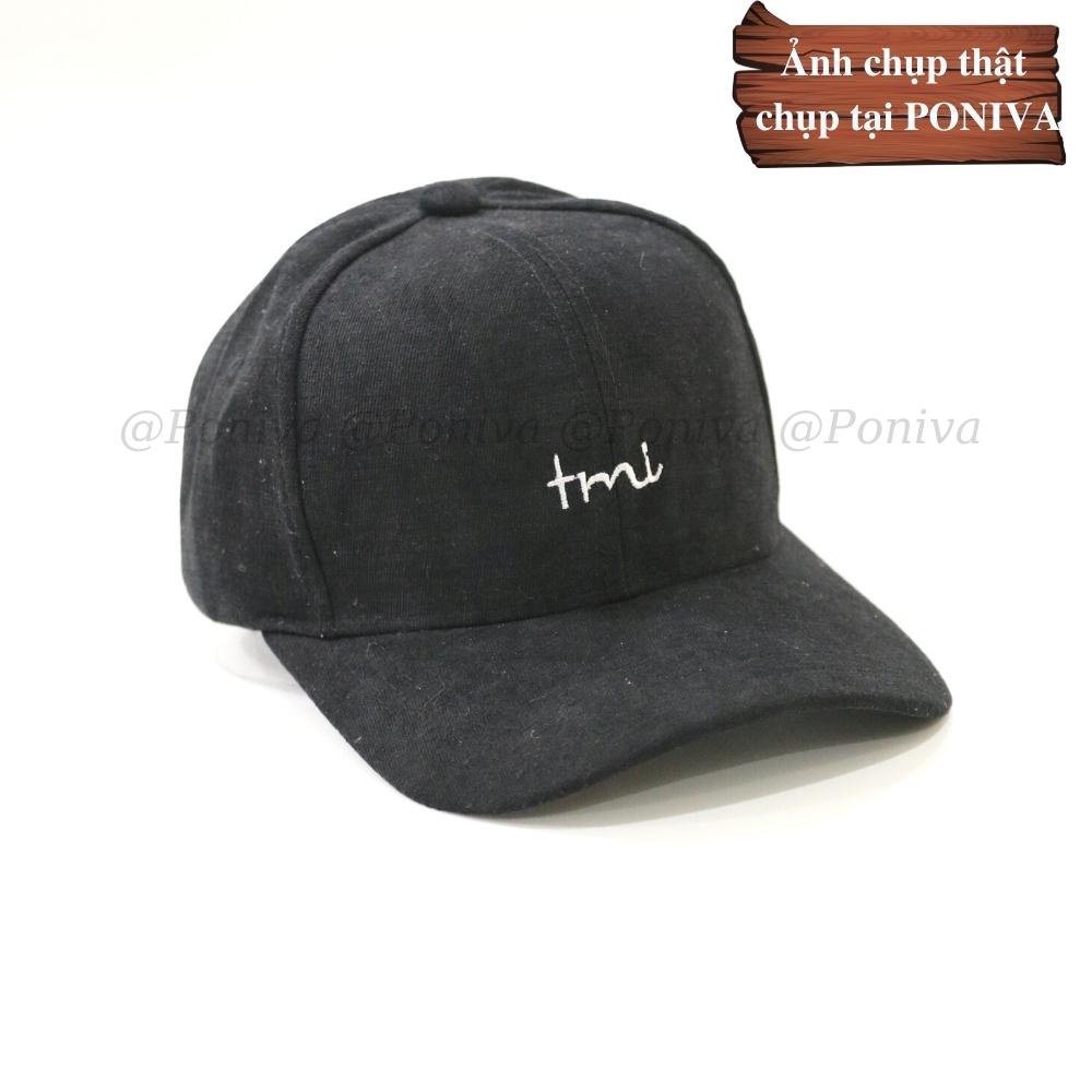 Mũ lưỡi trai ❤️ Nón kết thêu chữ Tmi chất vải nhung mịn form unisex  phong cách Ulzzang Thời trang PONIVA siêu hot
