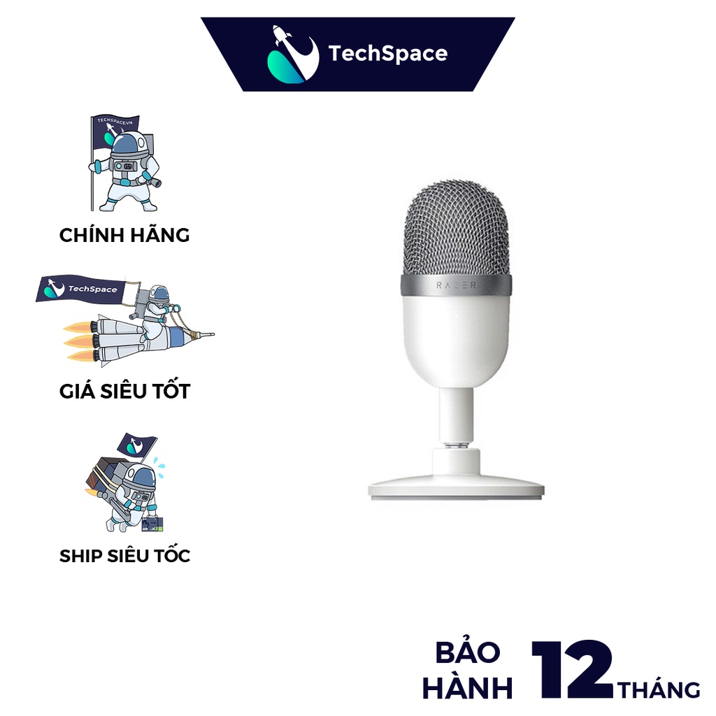 Micro Razer Seiren Mini (Mercury) (Hàng chính hãng) Bảo hành 12 tháng