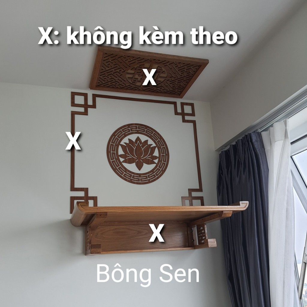 Ốp tròn bàn thờ treo tường, tủ thờ gia tiên, án gian, Nên mua kèm tấm chống ám khói trang trí không gian thờ cúng