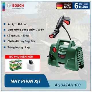 Máy phun xịt rửa cao áp Bosch AQT 100 đầu xịt ngắn 360 độ