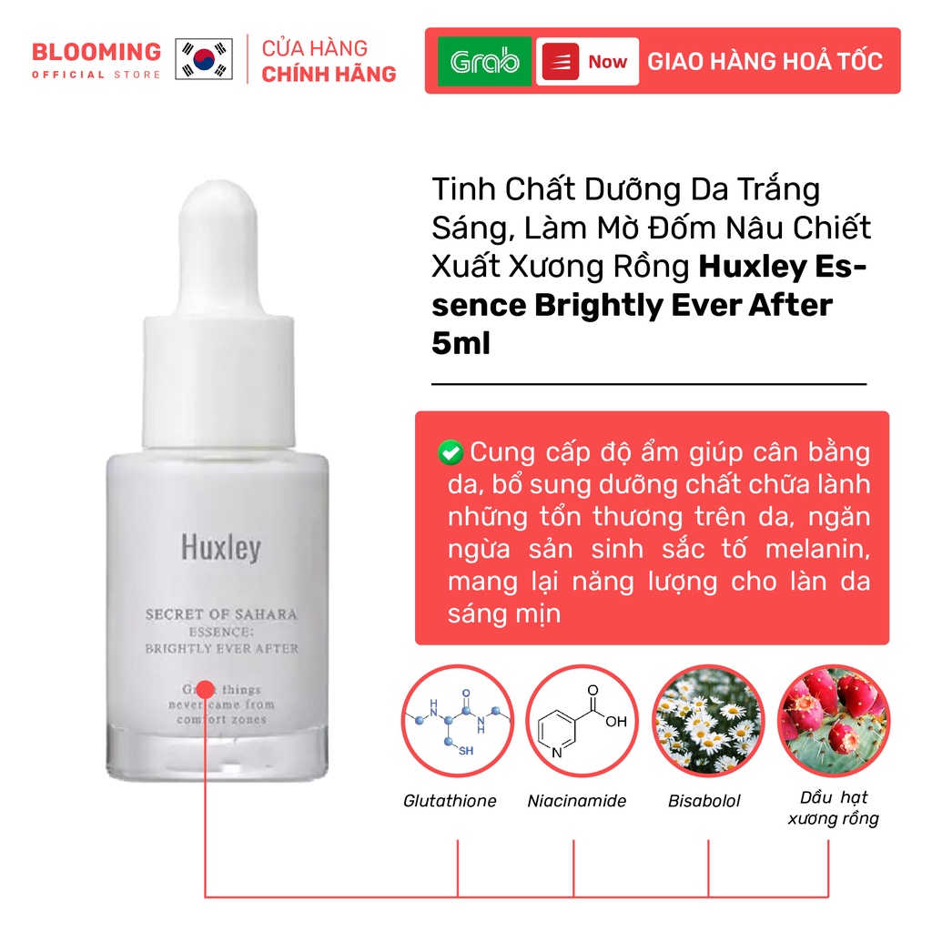 [Mini] Tinh Chất Dưỡng Trắng, Cải Thiện Đốm Nâu Huxley Essence; Brightly Ever After 5ml