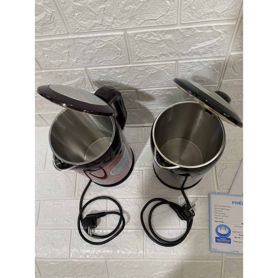 Ấm bình siêu tốc cao cấp Midea MK-317DB . Midea MK-317DC Bộ cảm nhiệt Strix siêu bền kiểm soát nhiệt độ chuẩn xác