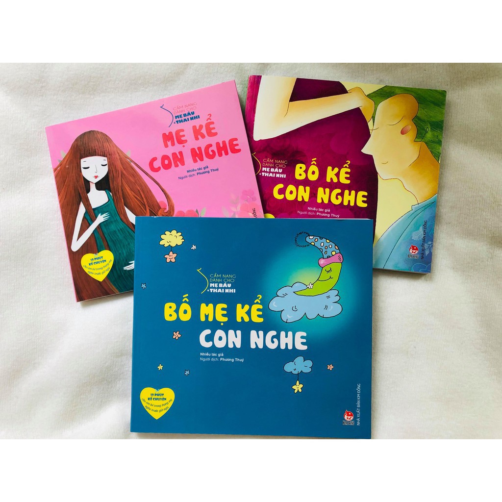 Sách Combo 3 cuốn Cẩm nang dành cho mẹ bầu và thai nhi : Bố mẹ kể con nghe + Mẹ kể con nghe + Bố kể con nghe