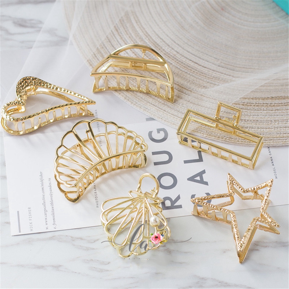 Kẹp tóc vàng thiết kế sáng tạo thời trang cho nữ