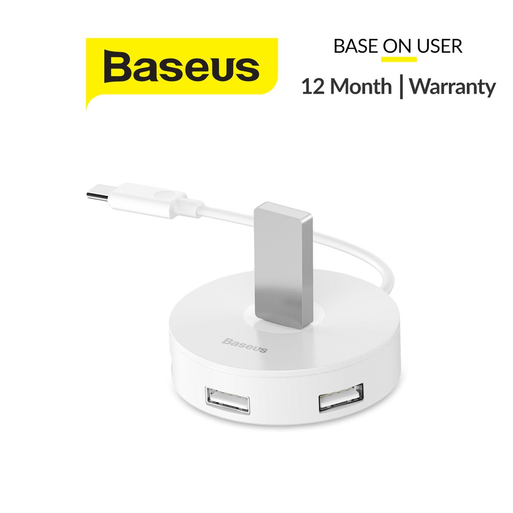 Bộ HUB Baseus chuyển đổi từ Type-C sang USB 3.0 Baseus Round Box HUB (4 cổng USB, 1xUSB3.0, 3xUSB2.0)