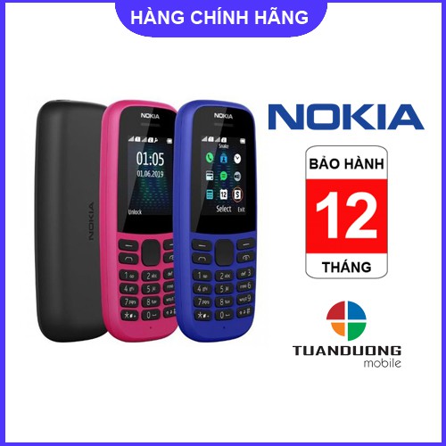Điện thoại NOKIA 105 2 SIM - Hàng Mới Nguyên Hộp - Bảo Hành Chính Hãng